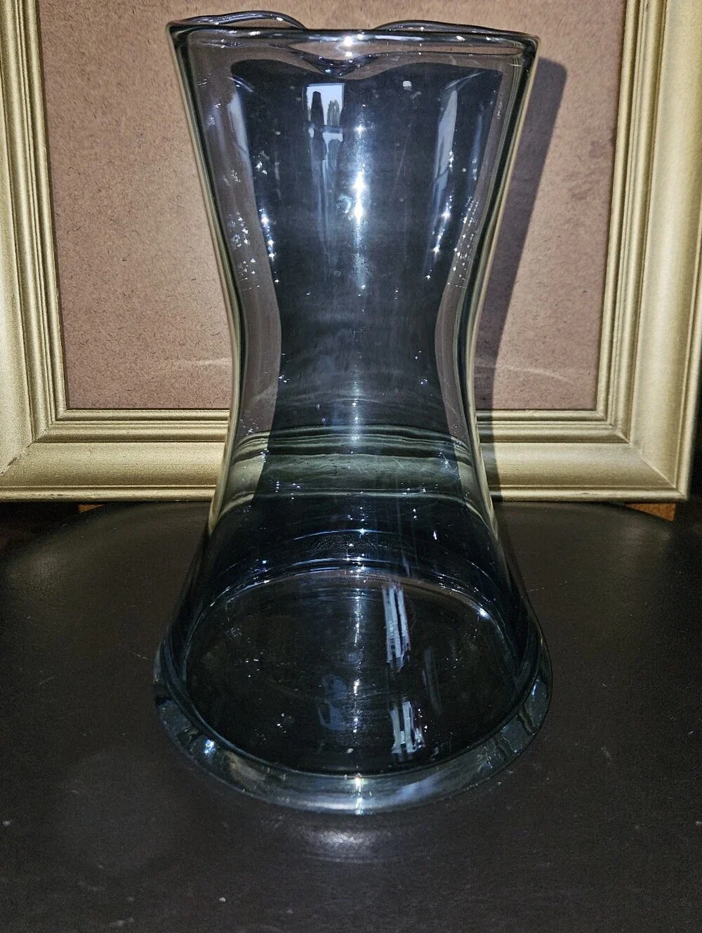 Thomas O'Brien Pale Blue Crystal Clear Glass Carafe/Pitcher Made in Poland